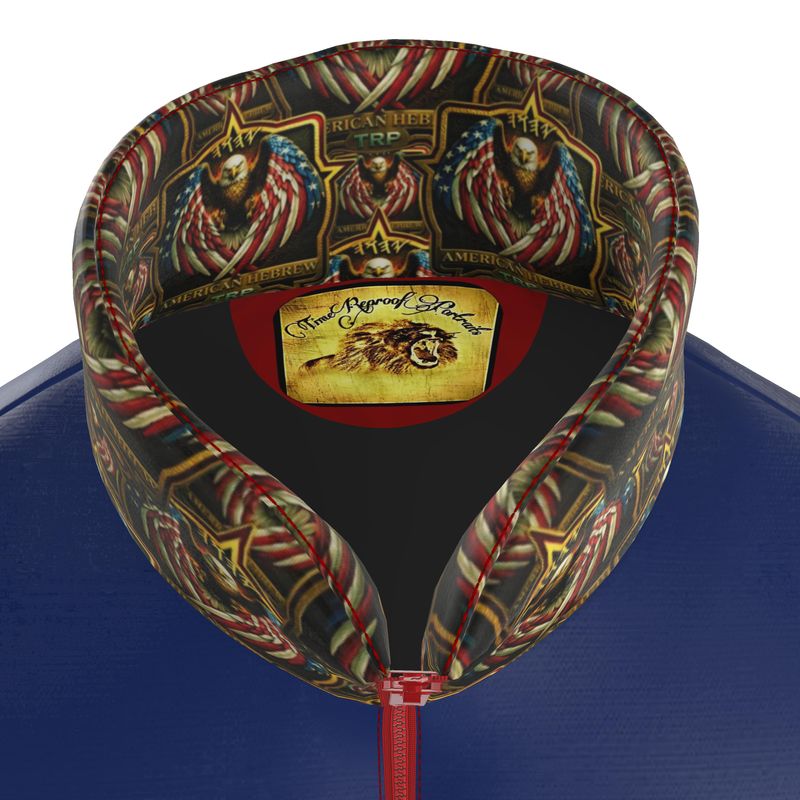 American Hebrew: Shield of the Set-Apart | Men's Stand-Collar Puffer Jacket