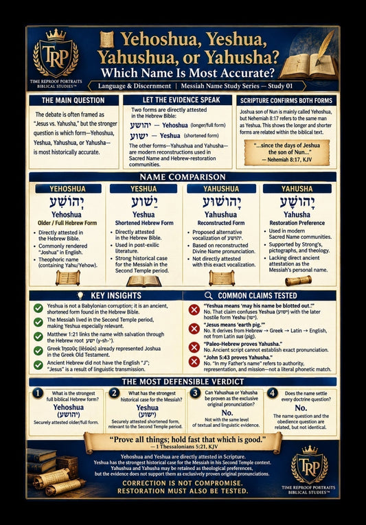 📜 (03) Yehoshua, Yeshua, Yahushua, or Yahusha? Which Name Is Most Accurate? | Messiah Name Study Series™