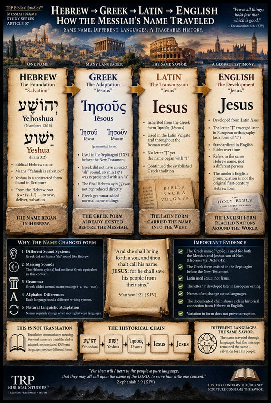 📜 (07) Hebrew → Greek → Latin → English: How the Messiah's Name Traveled  | Messiah Name Study Series™