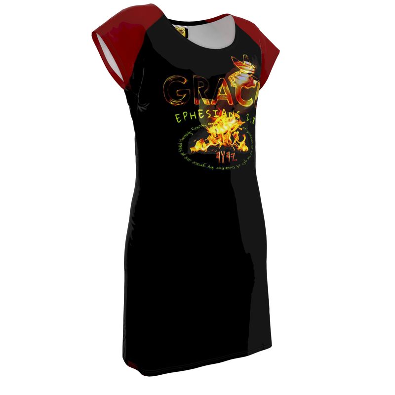 Saved By Grace: Through Faith, Not Works | Tunic T-Shirt Dress