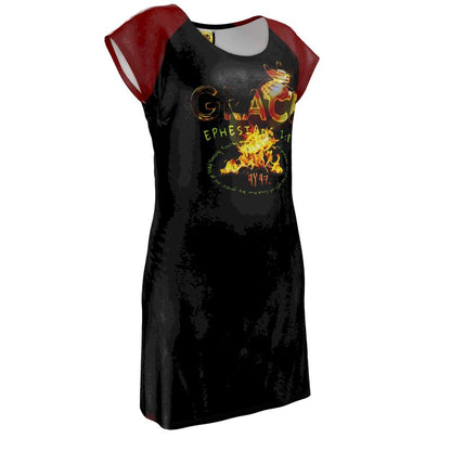 Saved By Grace: Through Faith, Not Works | Tunic T-Shirt Dress