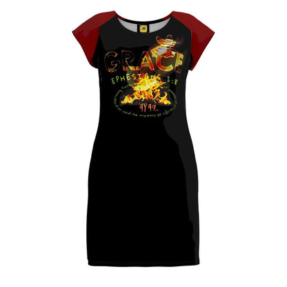 Saved By Grace: Through Faith, Not Works | Tunic T-Shirt Dress
