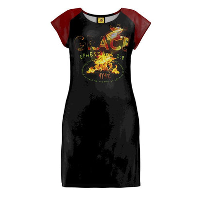 Saved By Grace: Through Faith, Not Works | Tunic T-Shirt Dress