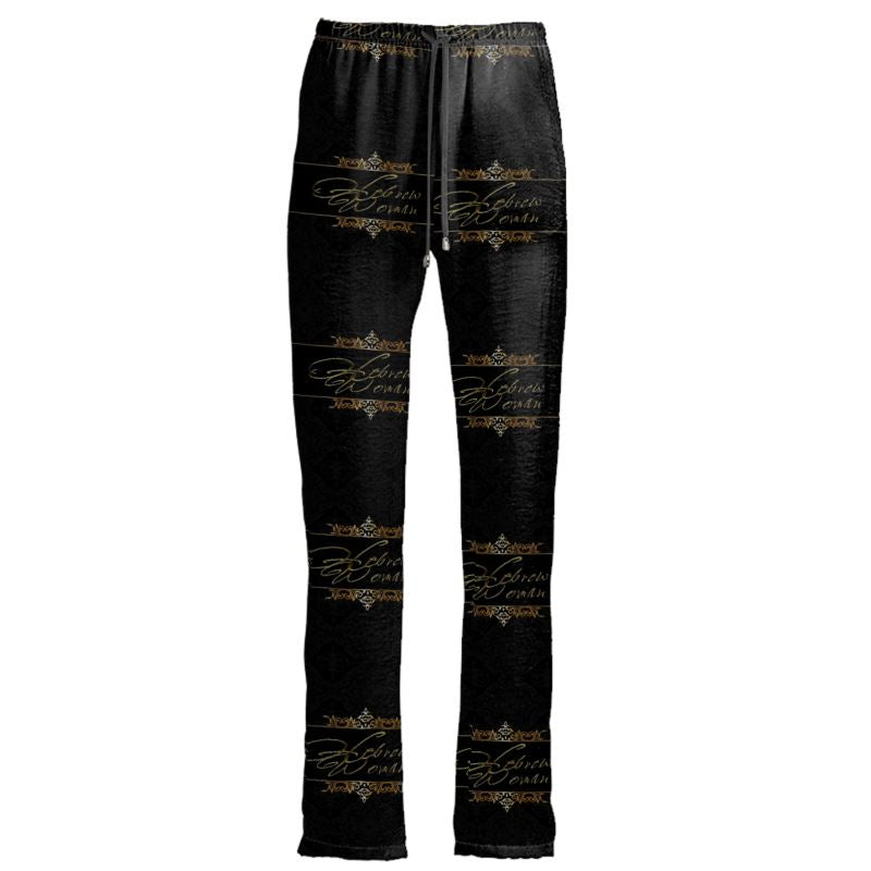 Hebrew Woman (01): Refined in Gold, Rooted in Strength | Open-Bottom Lounge Joggers