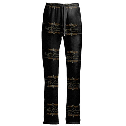 Hebrew Woman (01): Refined in Gold, Rooted in Strength | Open-Bottom Lounge Joggers