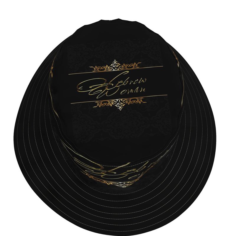 Hebrew Woman (01): Refined in Gold, Rooted in Strength | Wide-Brim Bucket Hat