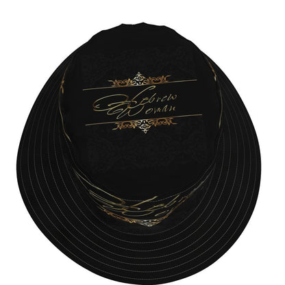 Hebrew Woman (01): Refined in Gold, Rooted in Strength | Wide-Brim Bucket Hat