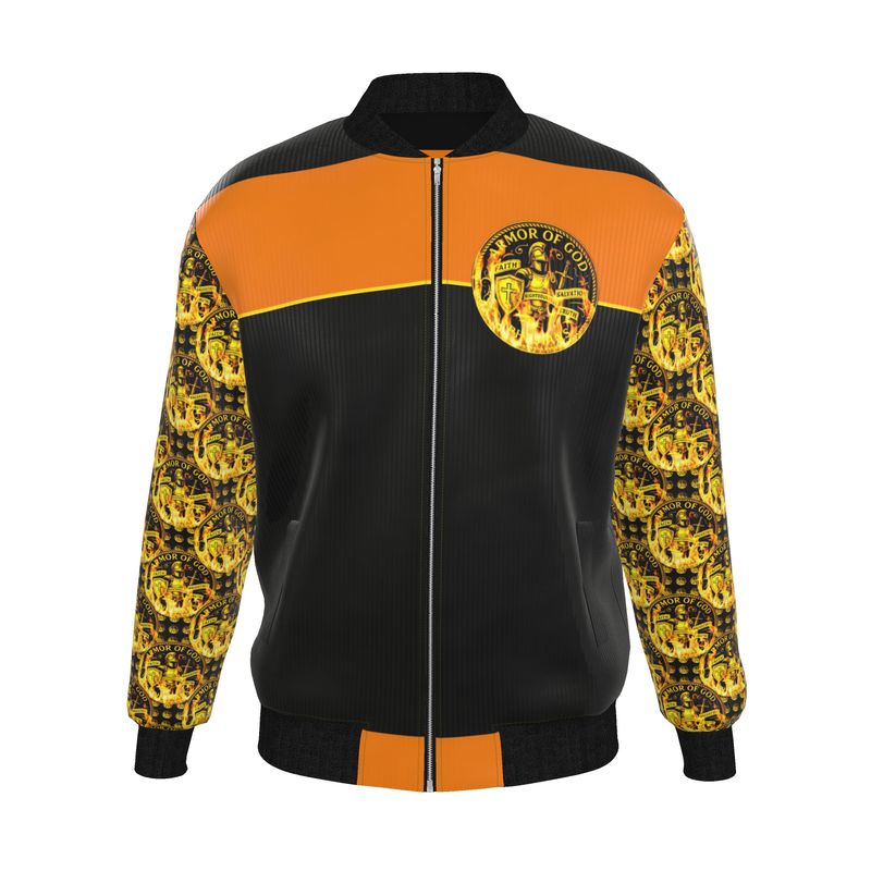 ARMOR OF GOD (01) | Men's Reversible Silk Bomber Jacket