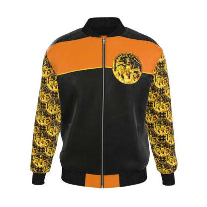 ARMOR OF GOD (01) | Men's Reversible Silk Bomber Jacket