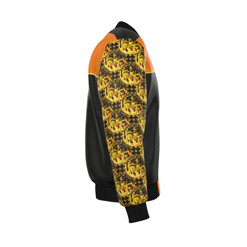 ARMOR OF GOD (01) | Men's Reversible Silk Bomber Jacket