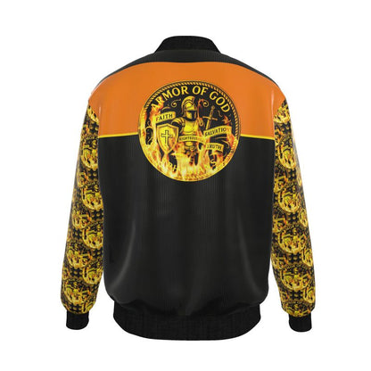 ARMOR OF GOD (01) | Men's Reversible Silk Bomber Jacket