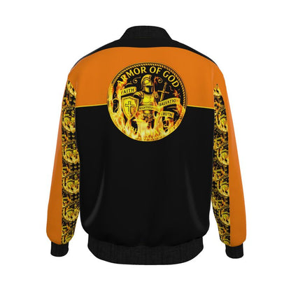 ARMOR OF GOD (01) | Men's Reversible Silk Bomber Jacket