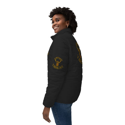 All Praise The Most High Yahuah (01–01) | Women's Puffer Jacket | Black