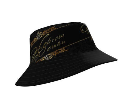 Hebrew Woman (01): Refined in Gold, Rooted in Strength | Wide-Brim Bucket Hat