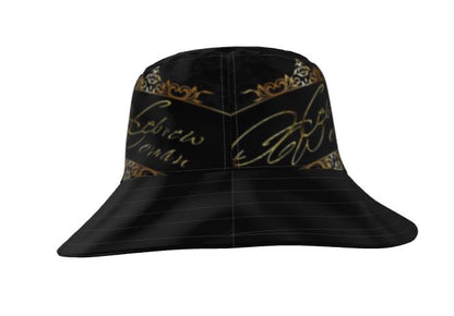 Hebrew Woman (01): Refined in Gold, Rooted in Strength | Wide-Brim Bucket Hat