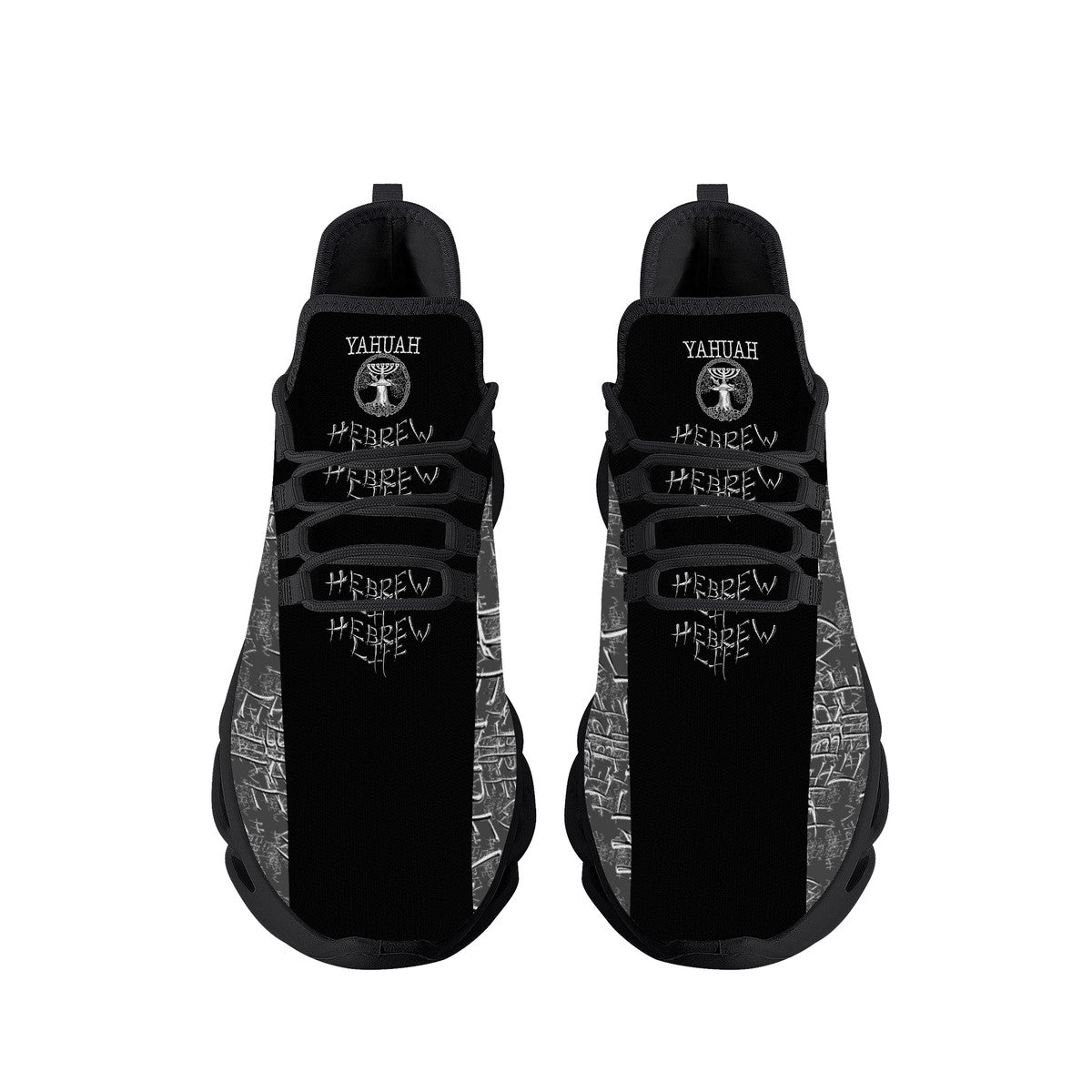 Hebrew Life (01–01) | Unisex Mesh Knit Flex Sneakers
