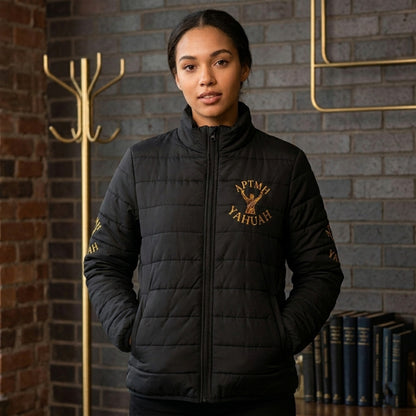 All Praise The Most High Yahuah (01–01) | Women's Puffer Jacket | Black