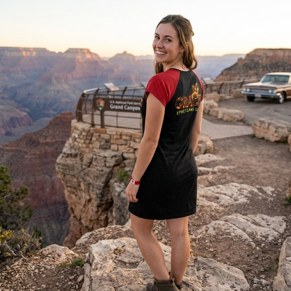 Saved By Grace: Through Faith, Not Works | Tunic T-Shirt Dress