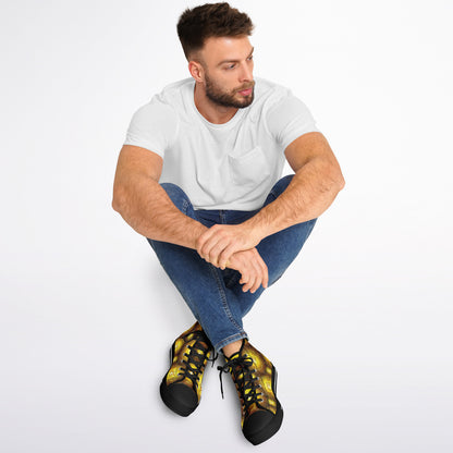 Creator Yahuah (01–02): Sun, Earth & Fire | Unisex High-Top Canvas Shoes